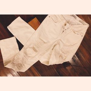 white distressed guess jeans